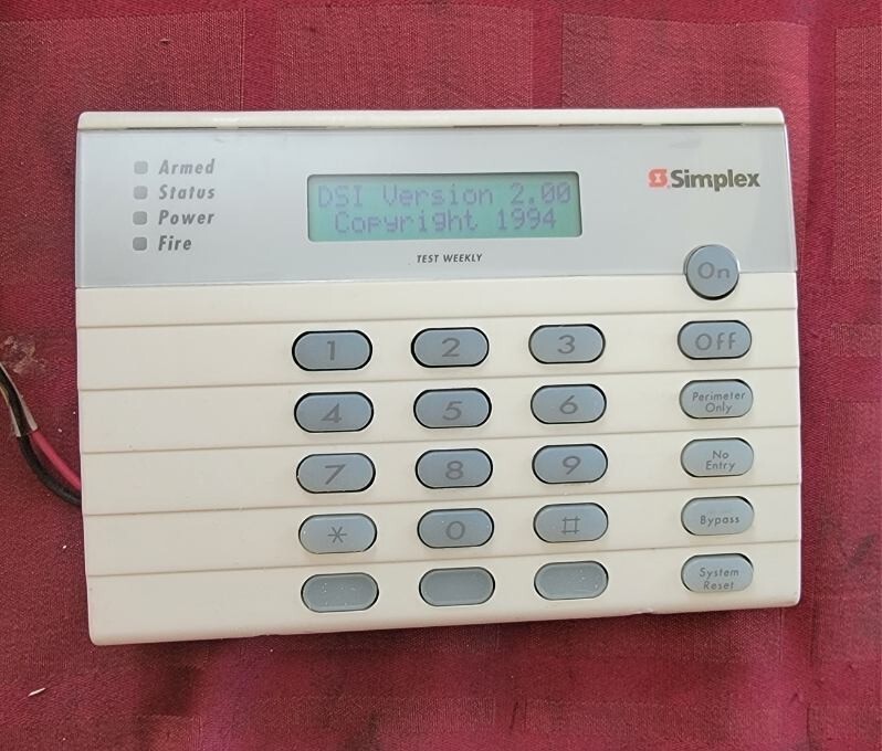 Simplex Security DS Detection Systems LCD Keypad 3007-9502
