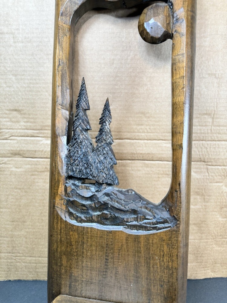 Hand Carved Tree Mirror Decorative Wall Decor