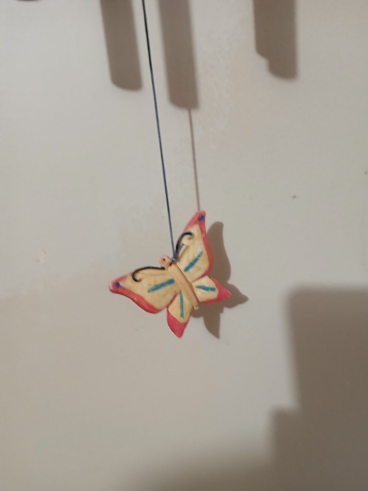 Butterfly Triangle 29" Wind Chimes Colorful Nice Design