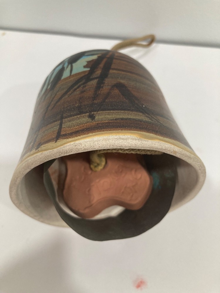 Pacific Stoneware Potery Bell Wind Chime Vintage
