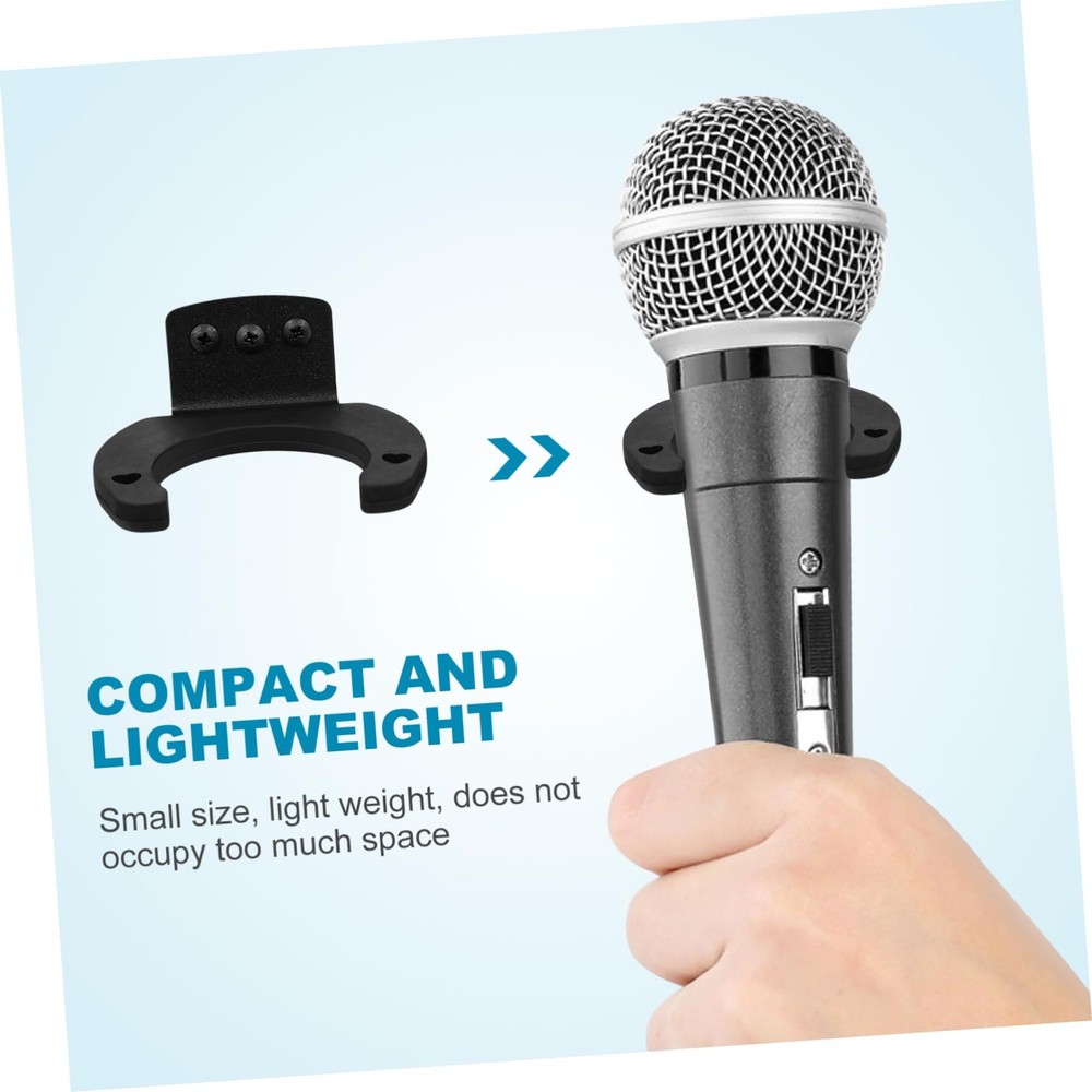 4pcs Microphone Holders Microphone Clip Hook Wall Mount Type Clamp