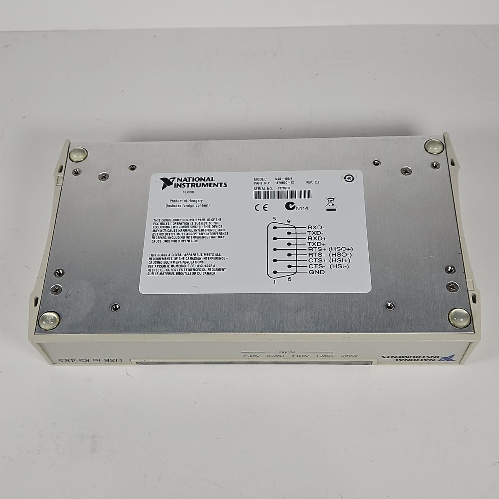 National Instruments NI USB-485/4 Serial Interface Device 187660C-12 Controller