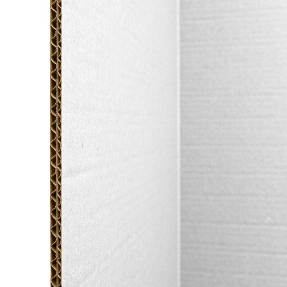 3 ft. Short White Temporary Cardboard Folding Screen - 3 Panels