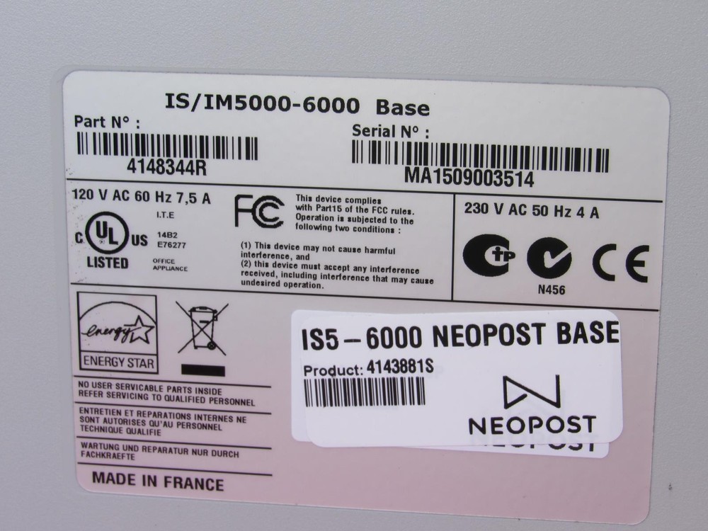 Neopost IM5000-6000 Base Digital Mailing Machine