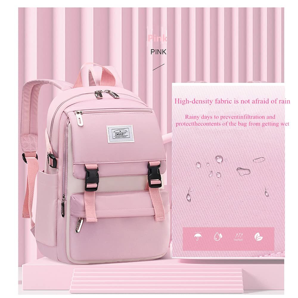 Kids Backpack Solid Color Girls Elementary Middle School Casual Daypack Light...
