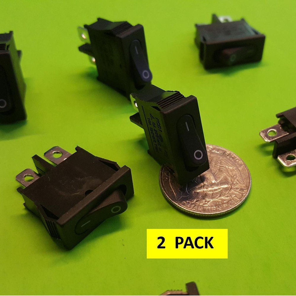2 PACK - SPST 120 volt AC switch - replacement switch appliances etc.
