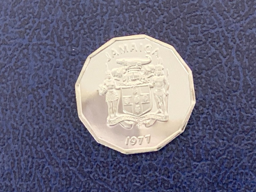Jamaica 1977 Proof One Cent Aluminium Proof Coin-Uncirculated