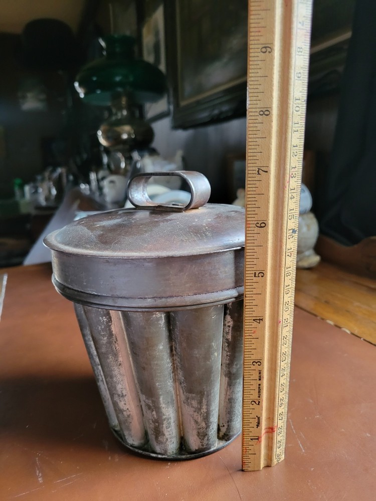 Antique Primitive Trashcan Jelly Cake Mold