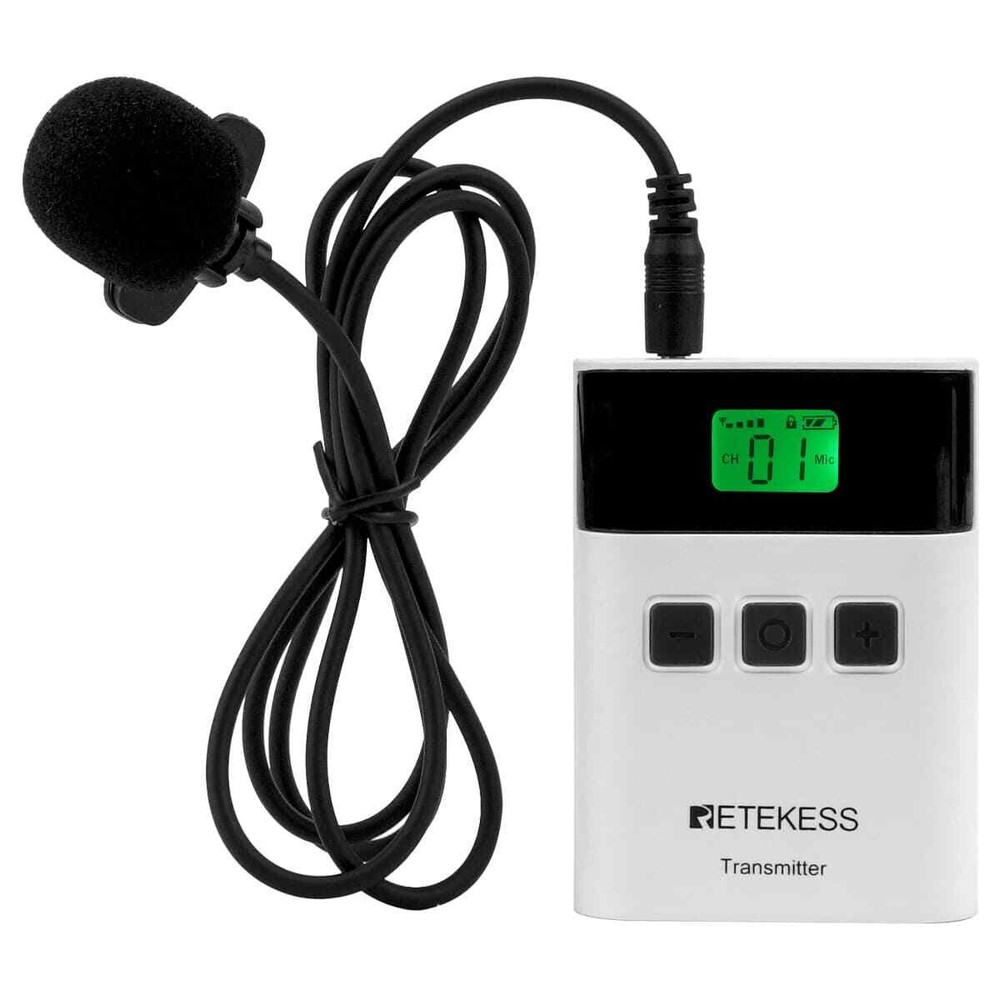 Retekess TT122 Wireless Tour Guide System Transmitter Lavalier Microphone Church