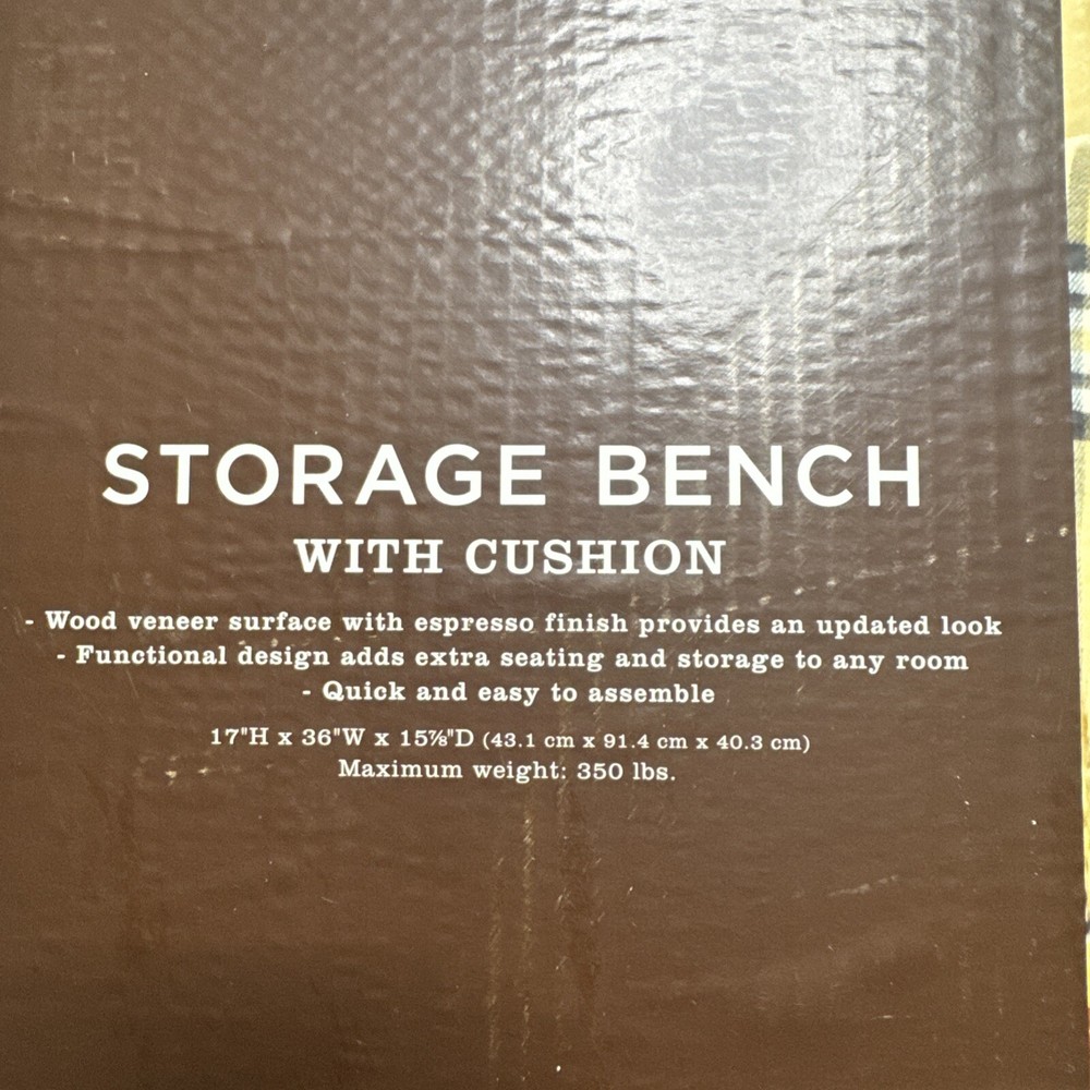 Sonoma Life Style Storage Bench With Cushion