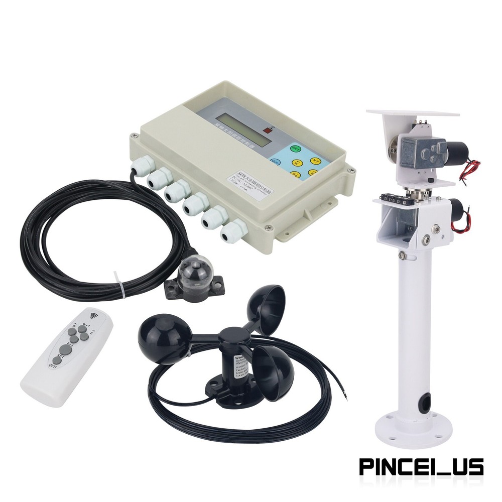 Dual Axis Solar Tracker Controller + Wind Speed Sensor + DC Dual Axis Gimbal