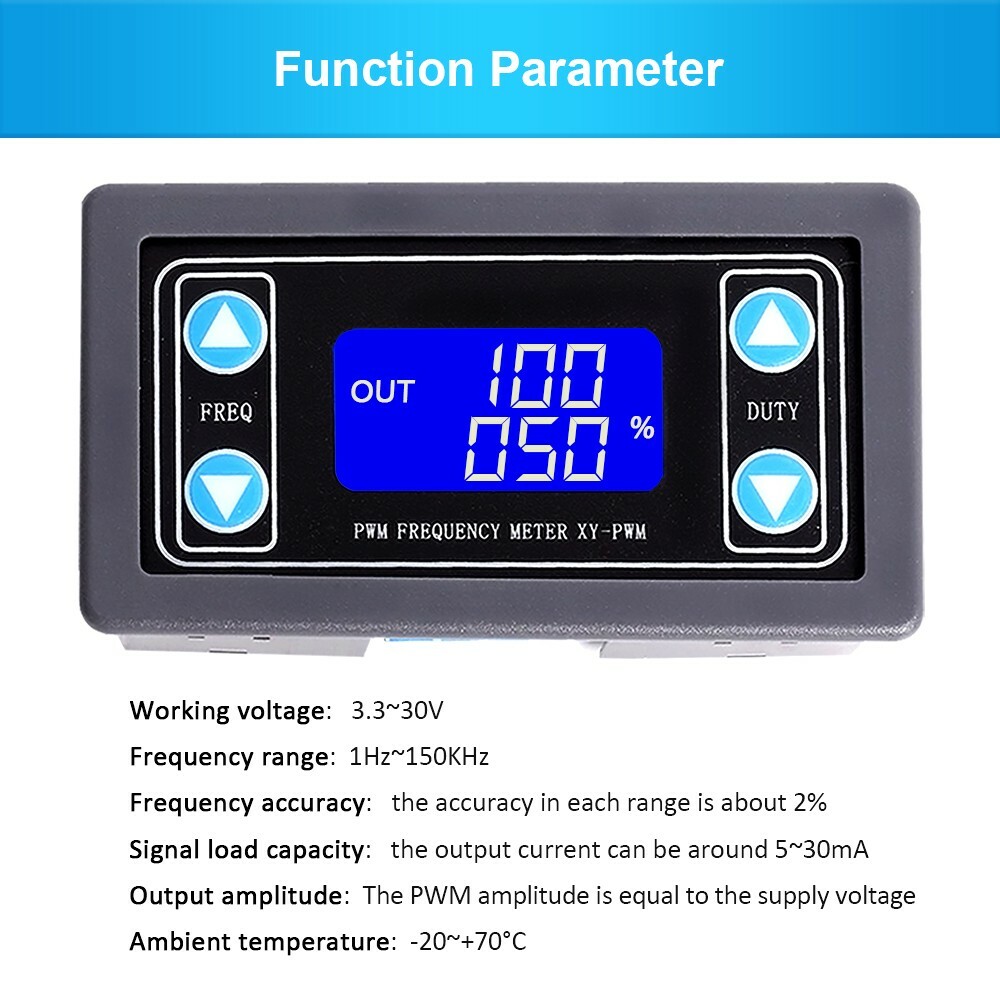 Signal Generator Module Adjustable PWM Pulse Frequency Duty Cycle Square Wave