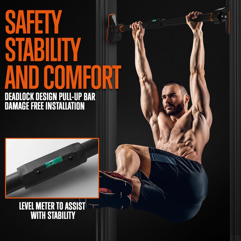 Adjustable Pull-Up Bar - Strength Training Exercise Equipment with Automatic ...