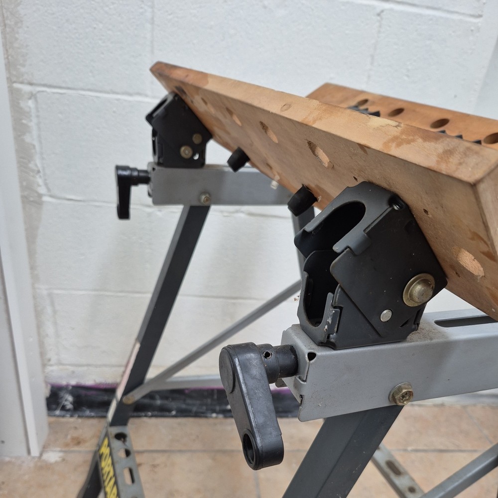 Portable Folding Workbench Adjustable Work Table 220 lbs Load Capacity