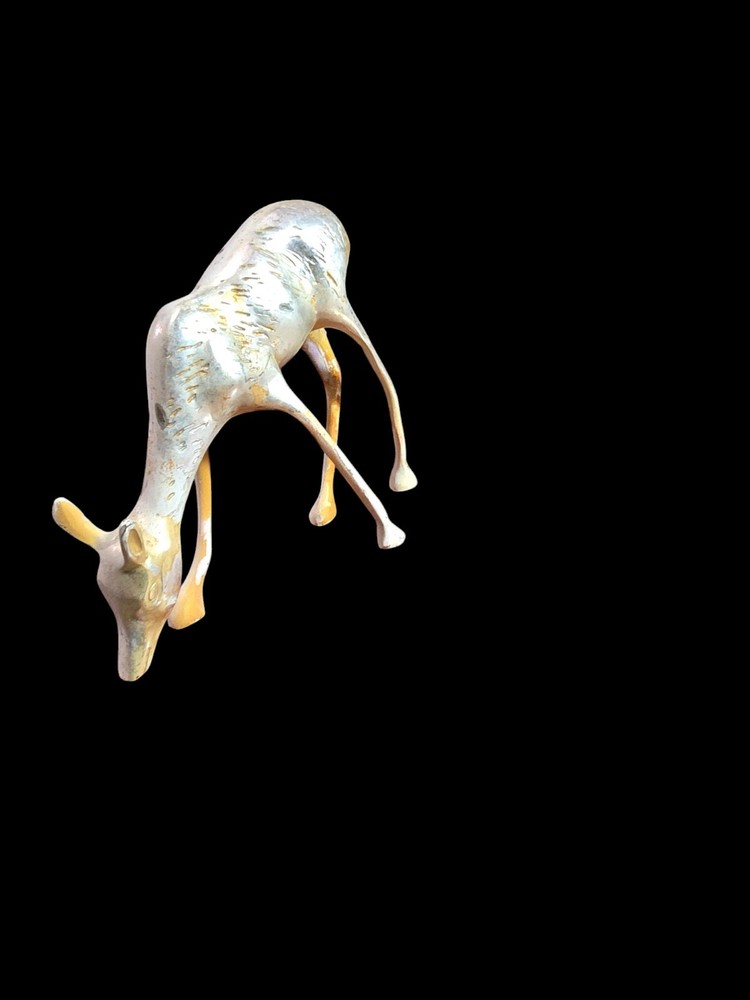 Rare Vintage Brass Deer