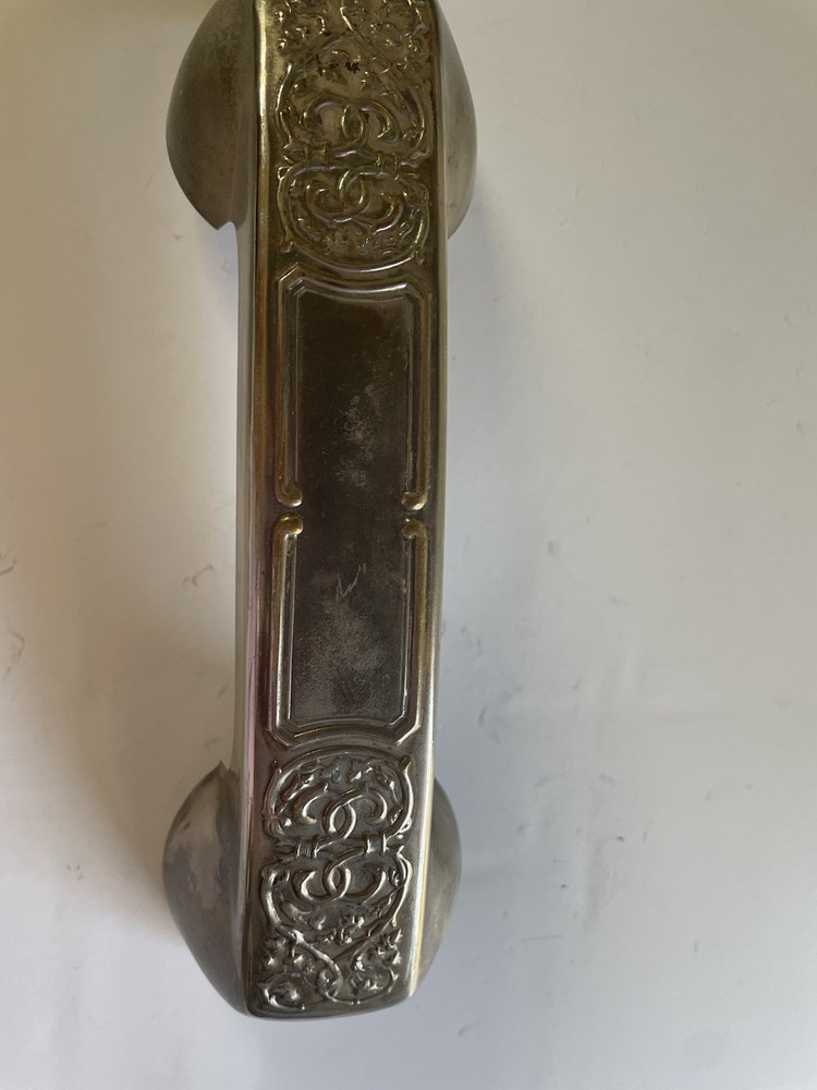 Vintage Rotary Phone Handset Receiver Leonard Silver Plate Victorian Pattern