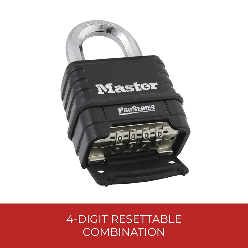 Master Lock-1178 Combination Padlock, Bottom, Black/Silver