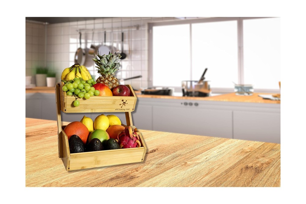 Bamboo Storage Bin - Multipurpose Open Front Stacking Bins for ... FAST USA SHIP