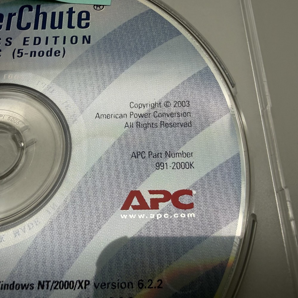 Vintage 2003 APC PowerChute Business Edition Basic 5-Node Software CD-ROM