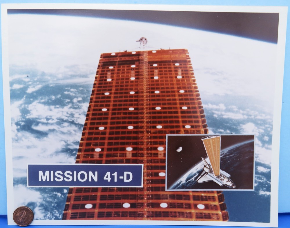 NASA PHOTO vtg Space Shuttle DISCOVERY STS-41d OAST1 Solar Array Rockwell Source