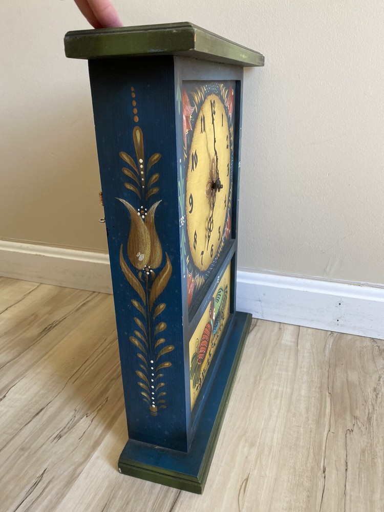 Hand Painted Folk/country Clock