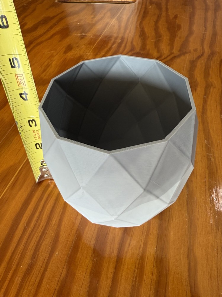 Modern 3D Printed Geometric Planter Pot