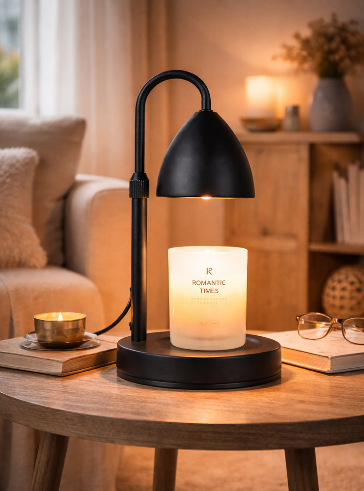 Candle Warmer Lamp with Timer, Dimmable & Adjustable Height Black Wax Melt gift