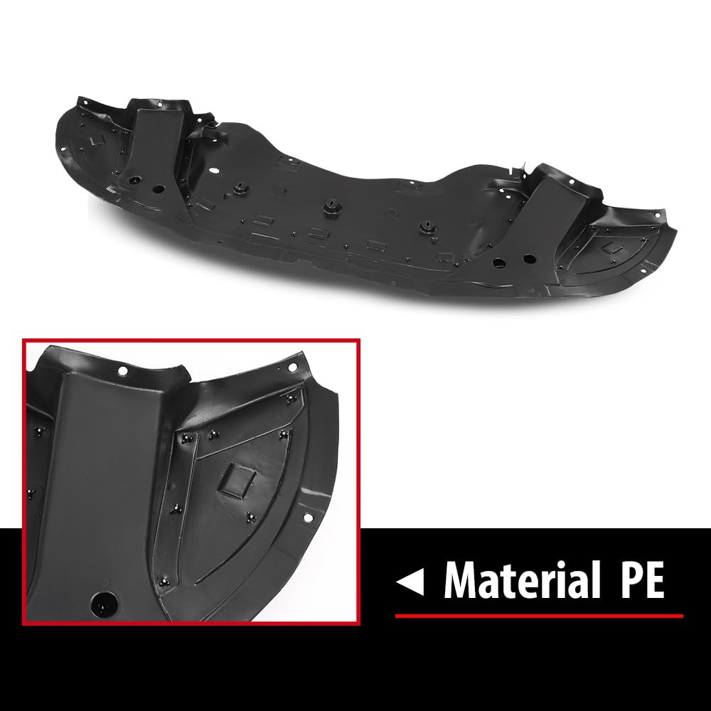 Radiator Support Front Splash Shield for Charger 2015-2023 Type 1 Black