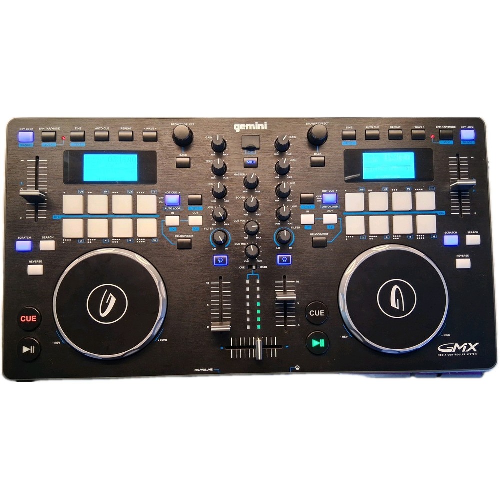 Gemini GMX 2-Channel DJ Controller Virtual DJ Filter Loop RGB Buttons
