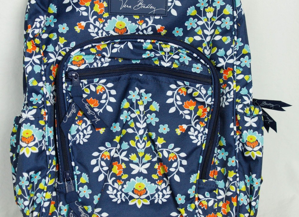 Vera Bradley Blue White Flower Pattern Small Kids Backpack