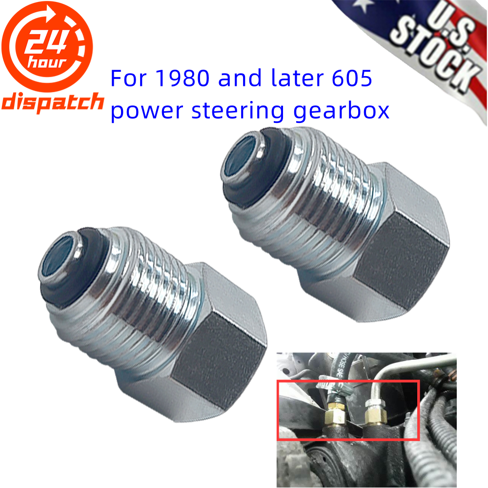 For GM Power Steering Adapter Fitting Inverted Flare Steering Box O-Ring 2PCS