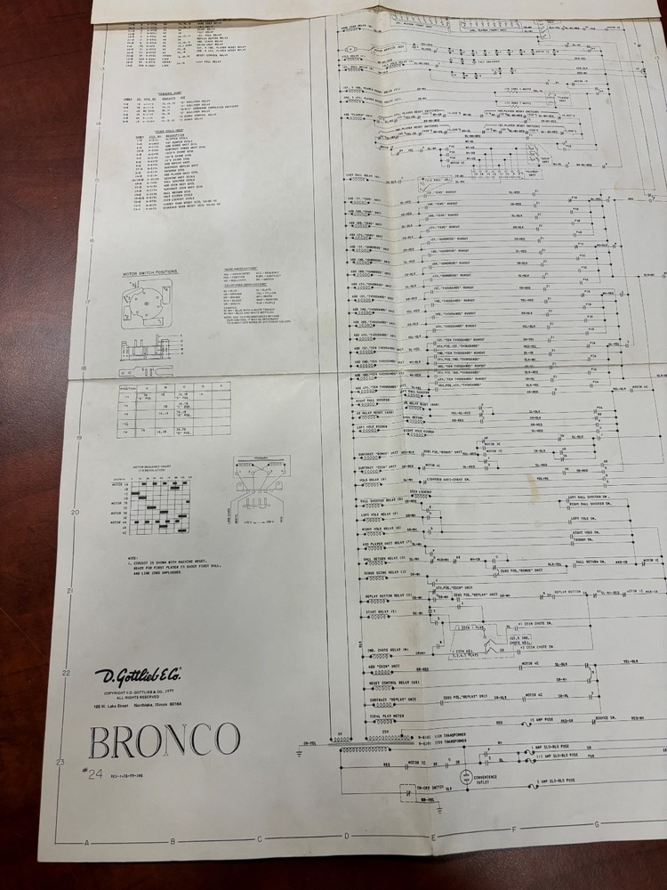 ORIGINAL-GOTTLIEB-BRONCO-SCHEMATICS