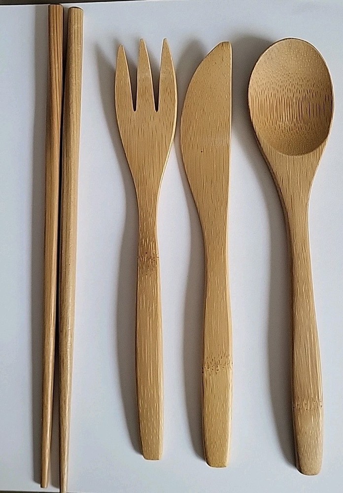 To Go Ware Bamboo Utensil Set Knife Fork Spoon Chopsticks