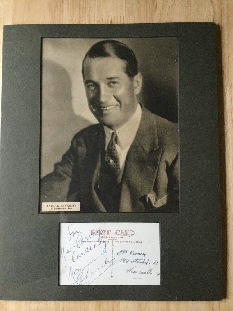 Authentic Maurice Chevalier Autograph