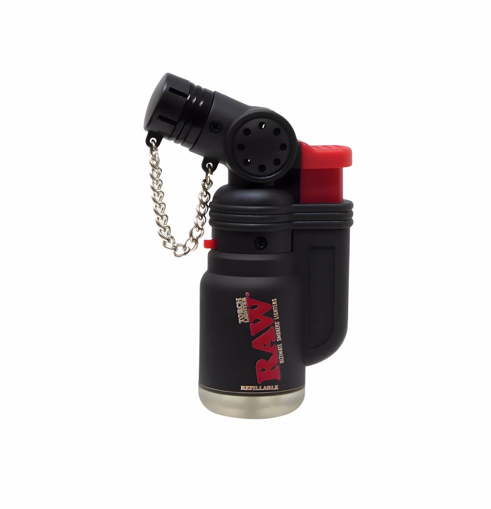 Zig Zag UNBLEACHED KING Size Pre-Rolled Cone +Raw Torch Phoenix Extendo Lighter