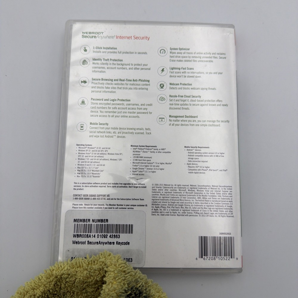 Webroot SecureAnywhere Internet Security – Full Version for Windows & Mac – 3 De