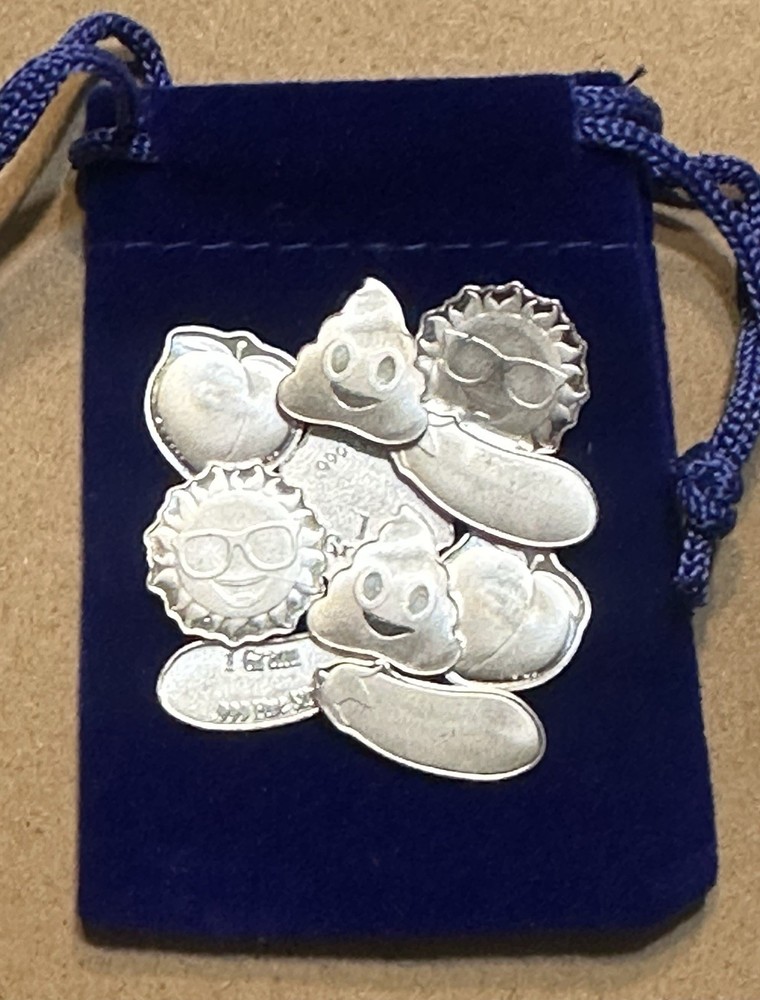 .999 Silver 10 Piece Assortment With Keepsake Pouch 🌞🍆🍑💩🍆🍑💩🌞