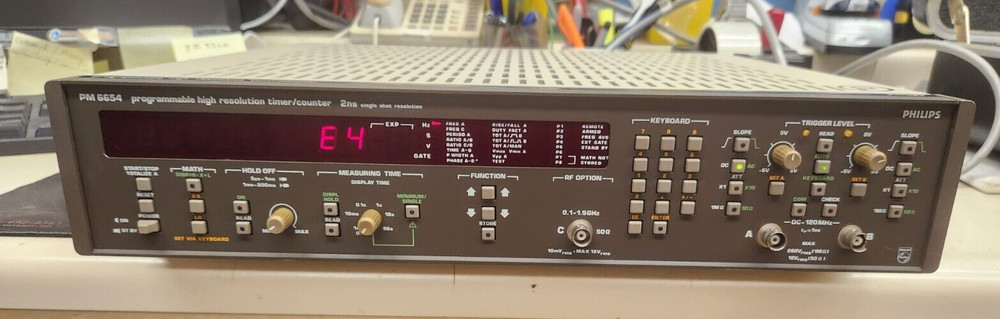 Philips PM6654 Programmable High Resolution Timer/Counter, With Hard Carry Case!