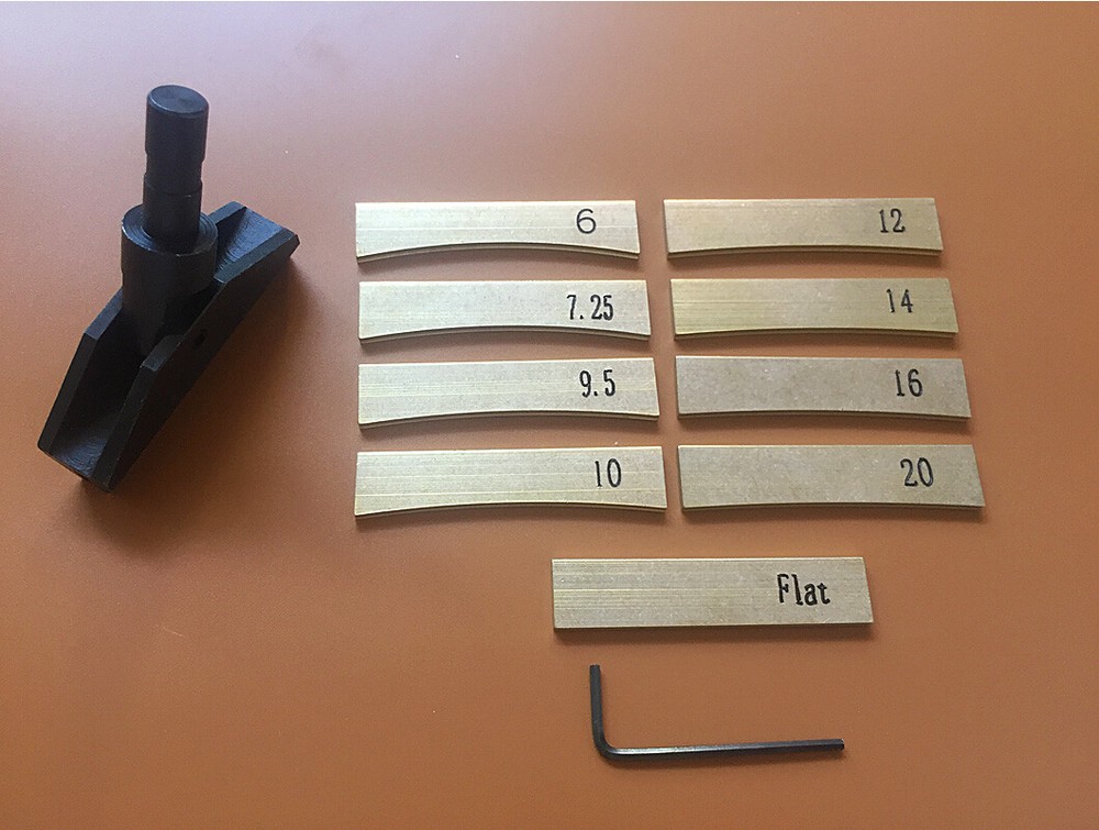 Fret Press Caul With 9 Inserts, Self - Leveling