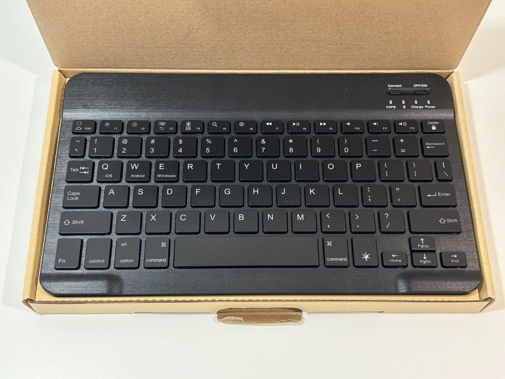 Jelly Comb Ultra Thin Wireless Bluetooth Keyboard - Black New Open Box