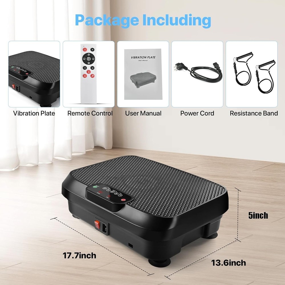 Vibration Plate Exercise Machine Lymphatic Drainage Weight Loss Workout Platform