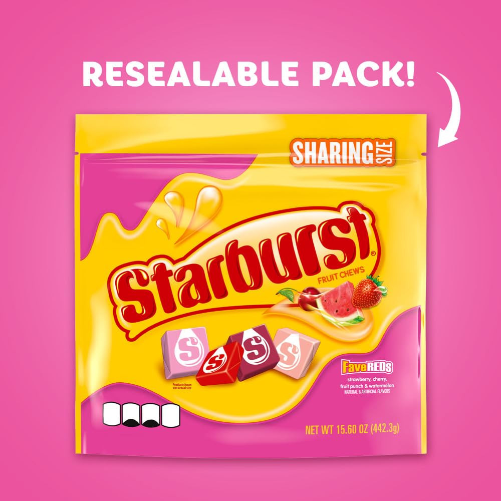 Favereds Fruit Chews Candy, Chewy Candy, 15.6 Oz Sharing Size Bag