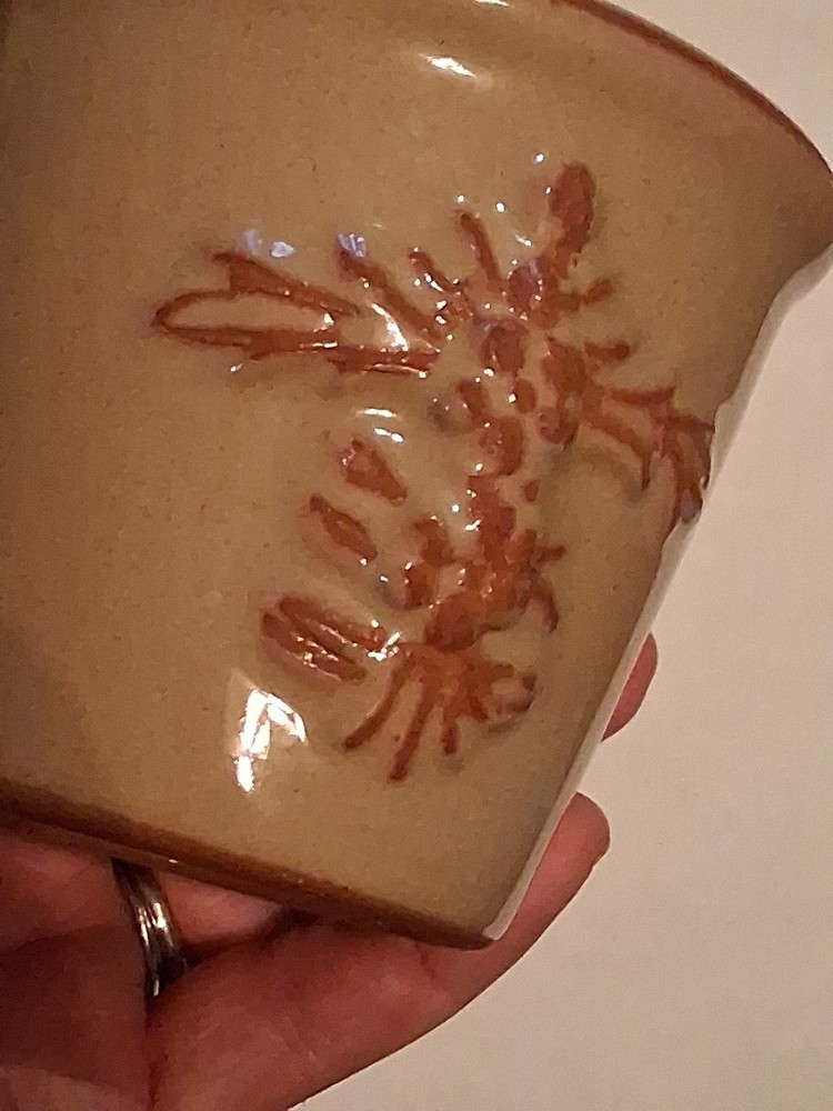 Floral Relief Design Flower Pot