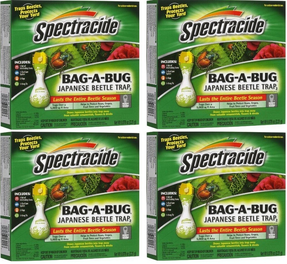 4 Pack Spectracide Bag A Bug Japanese Beetle Trap 16901