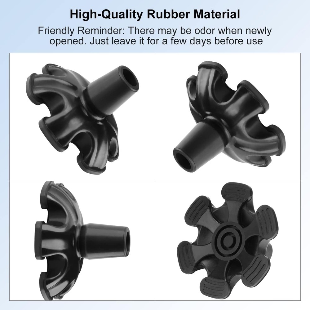 supregear Cane Tip 3/4" - Self Standing Heavy Duty Rubber Replacement for Wal...