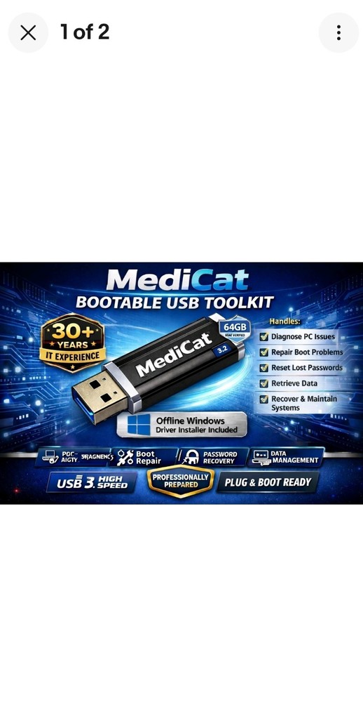 Bootable Computer Recovery USB | System Diagnostics & Repair Utilities