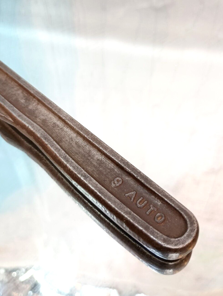 Vintage Auto Wrench Adjustable Monkey Pipe Adjustable Spanner Wrench #9