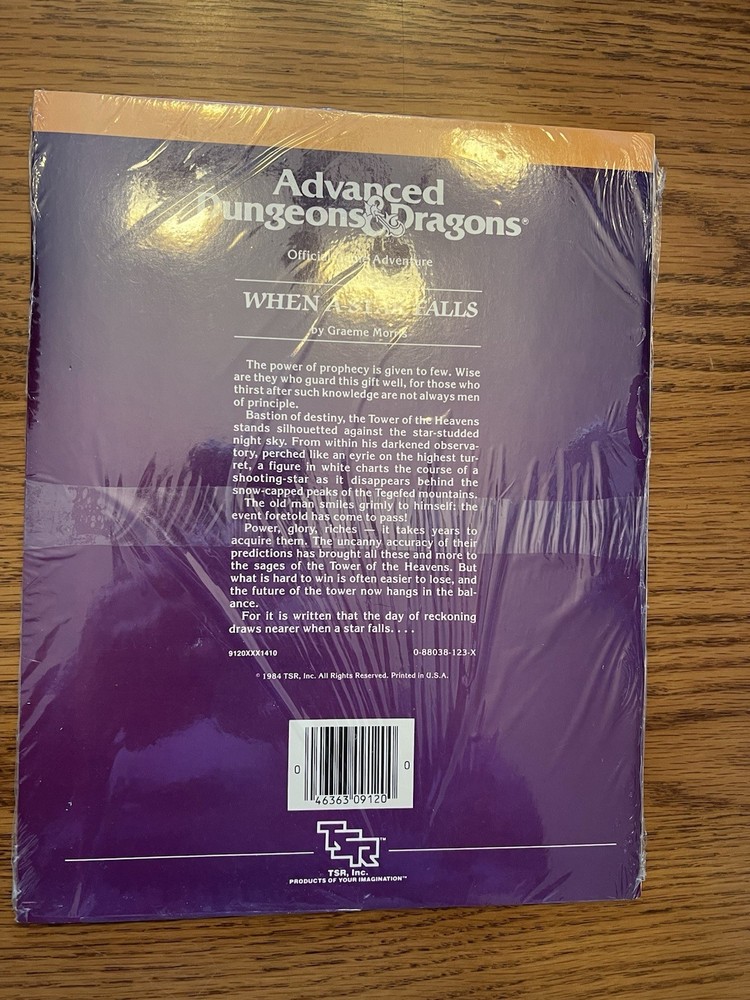 AD&D Module UK4 When A Star Falls (New In shrink!!!) (TSR 1984)
