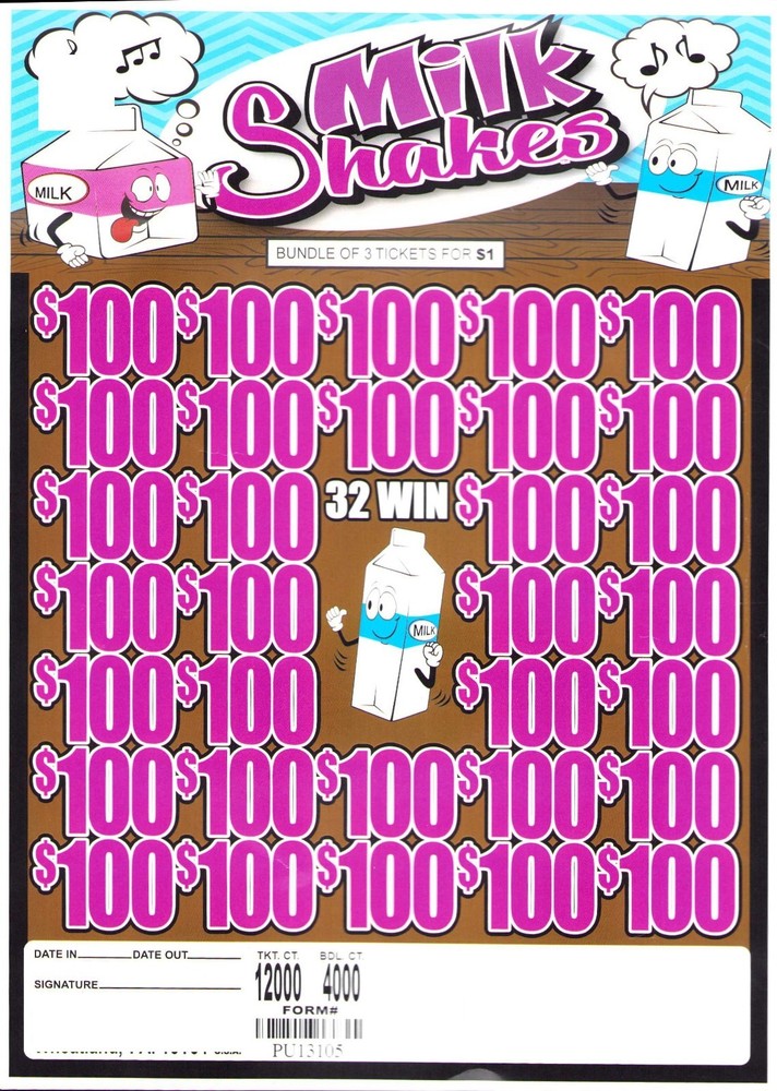 Pull Tab Tickets - Jar - Game - Milkshakers - 4,000 ct