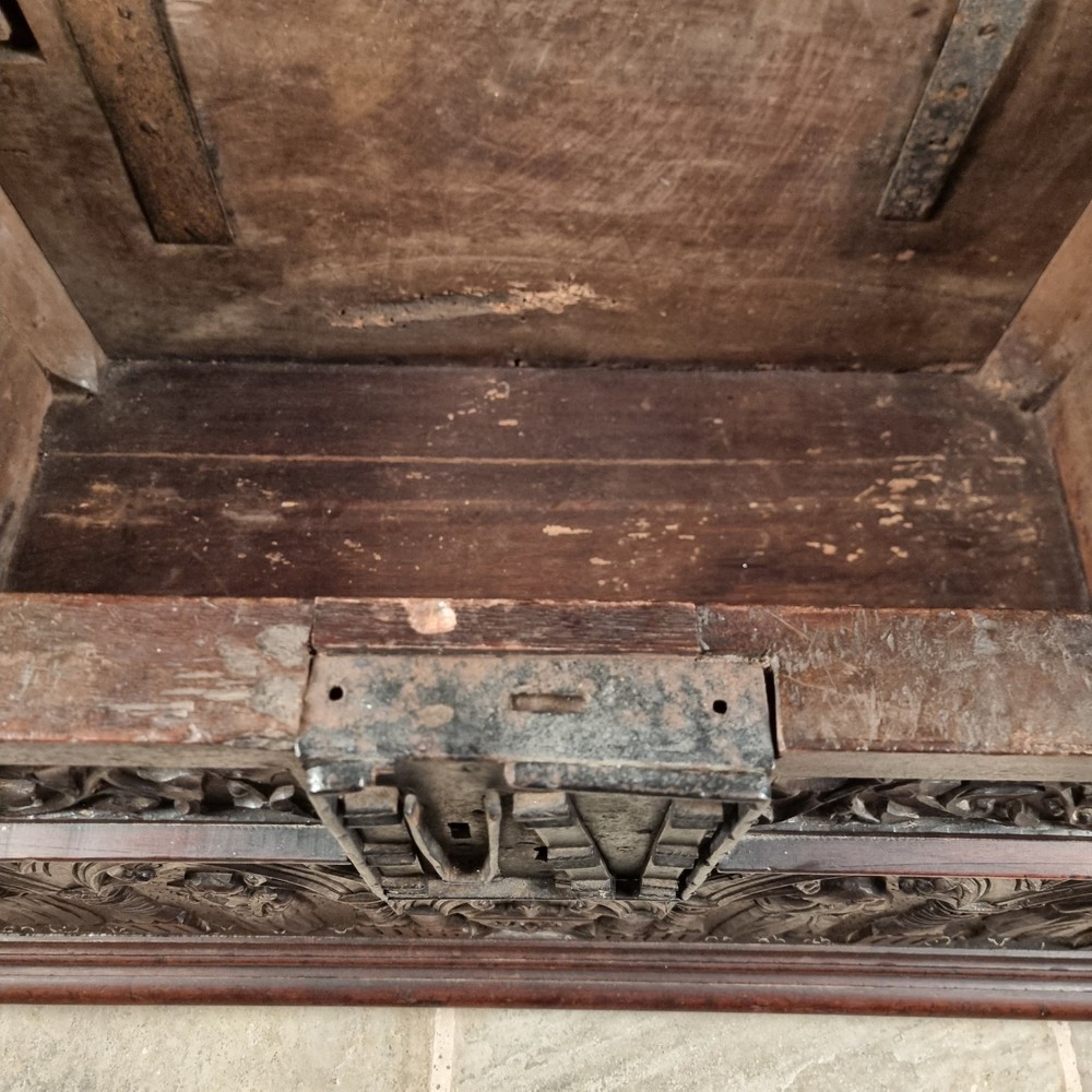 A 16th Century And Later Coffer.